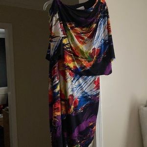 Jessica Simpson multi color dress one shoulder dress